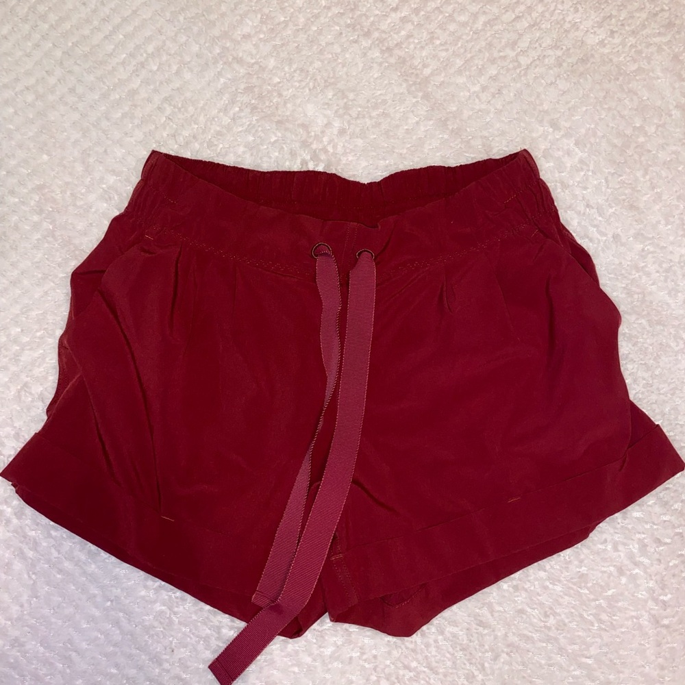 Maroon Lululemon shorts